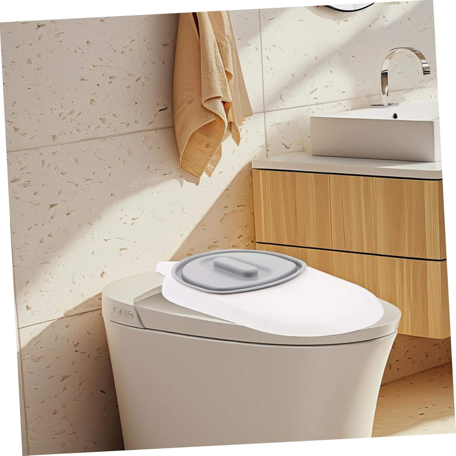 Generic Elder Care Toilet Bowl Potty Portable Toilet Convenient Urinal Pot with Handle Bed Pans Elderly Men Bedpans for Elderly Bed Pan Women Portable Plastic image number 2