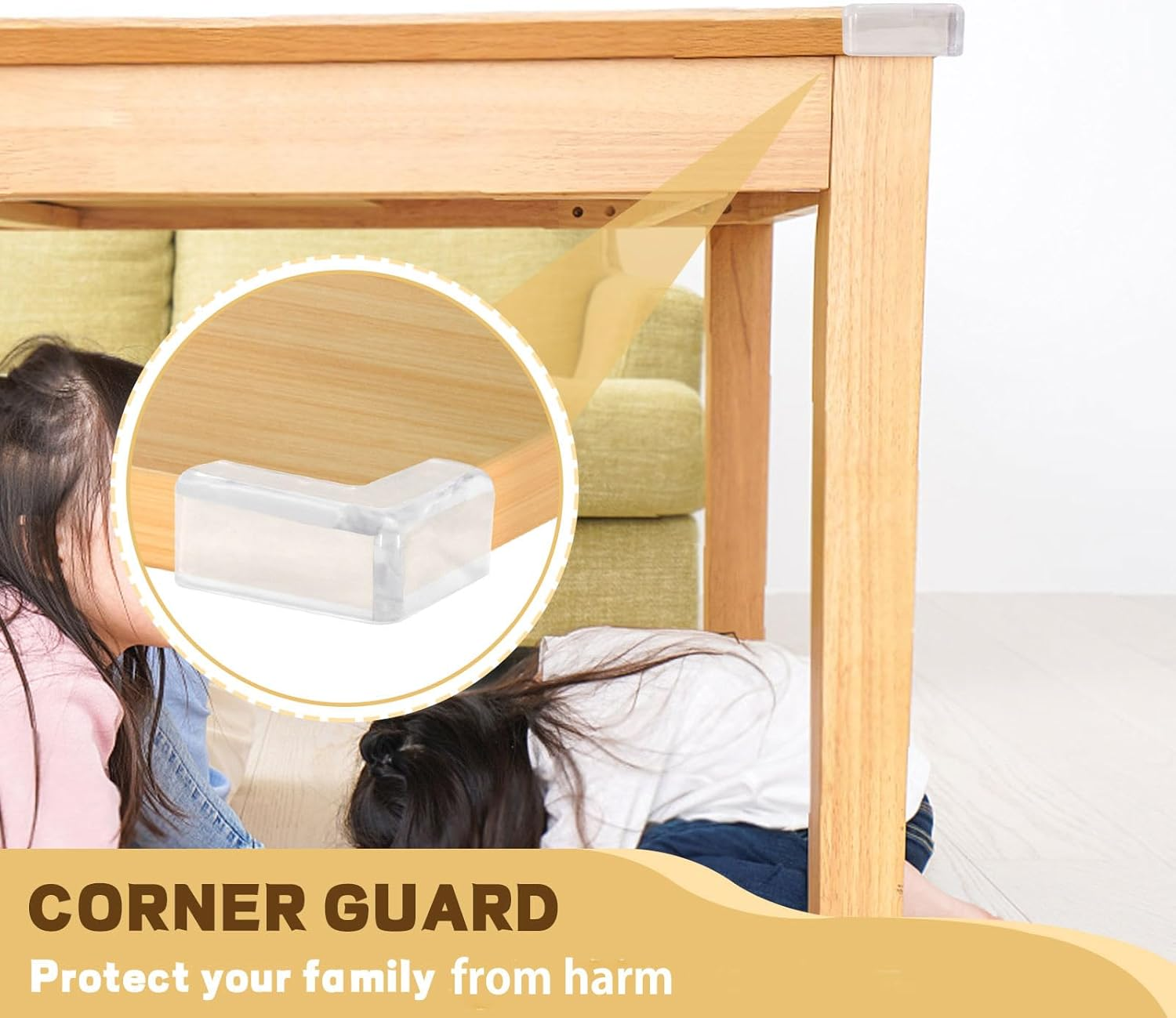 ASTIMESA Thickened Corner Protectors for Furniture, Clear Table Corner Covers Guards, Sharp Edge Bed Corner Bumpers Cushion for Countertop Desk Cabinets (L-Shape) (12 Pack) image number 3