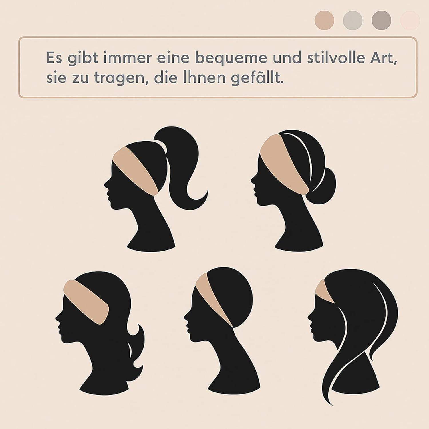 4 X Women'S Headbands, Breathable Headbands for Summer, Can Be Used as a Christmas Gift, for Women, Elastic Hair Bands for Yoga and Everyday Sports Scenes image number 3