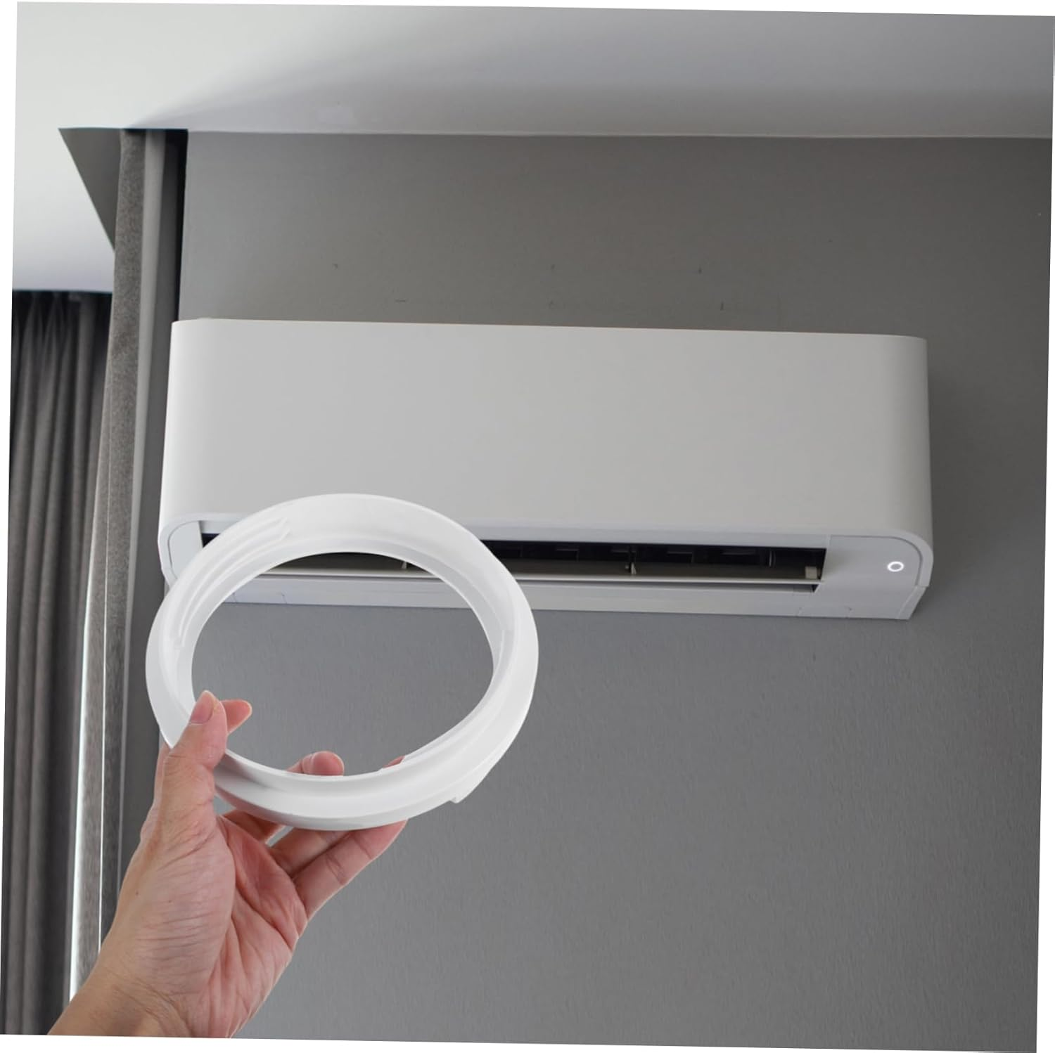 OSALADI Air Conditioner Exhaust Hose Connector Tube Adapter Coupler PVC White Portable AC Hose Connector image number 6