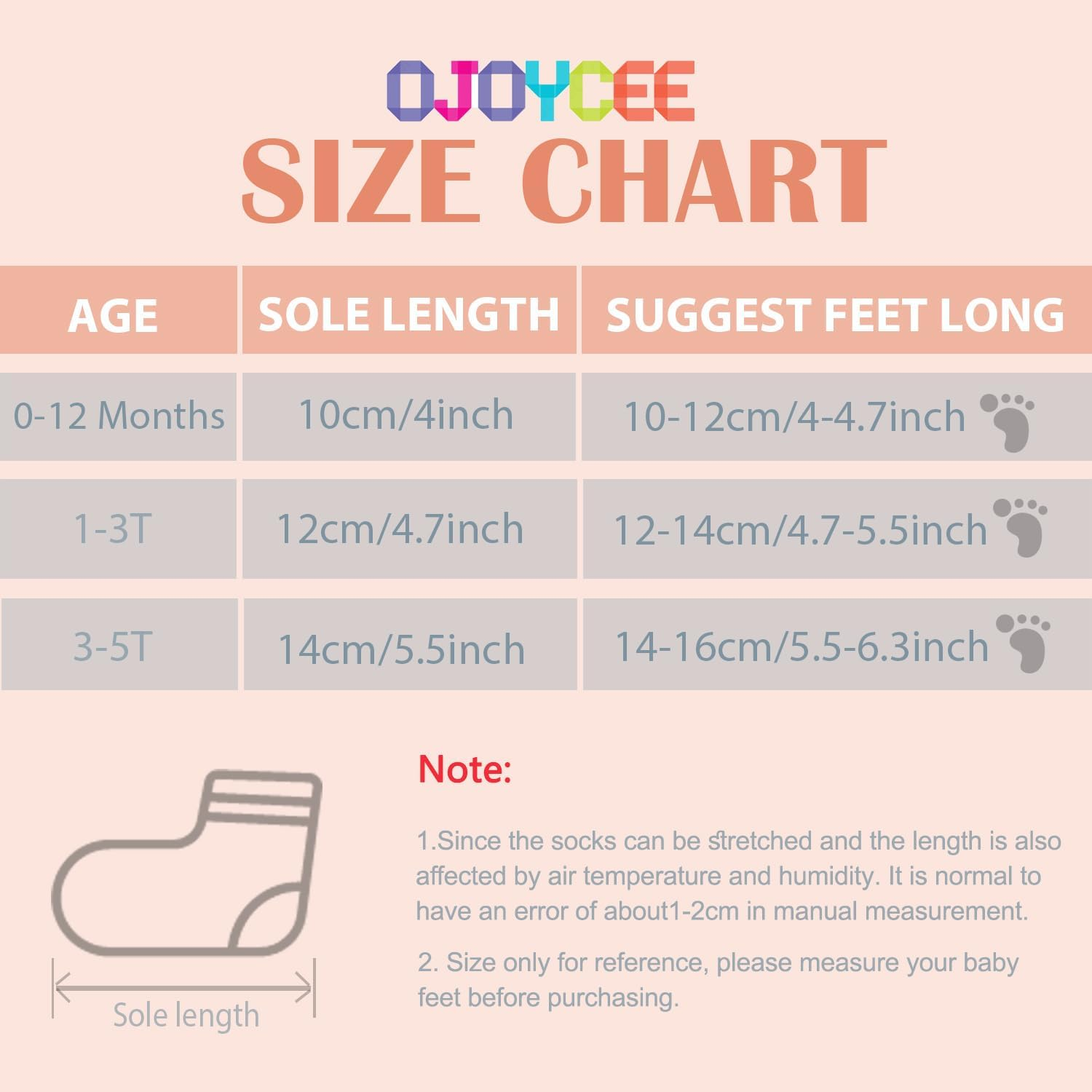 Unisex Baby Non-Slip Socks, Toddlers Kids Soft Cotton Crew Socks with Grippers Crawling Socks for Babies Non-Skid Ankle Socks for Boys Girls Newborn Infant 0-12 Months/1-3/3-5 Years image number 4