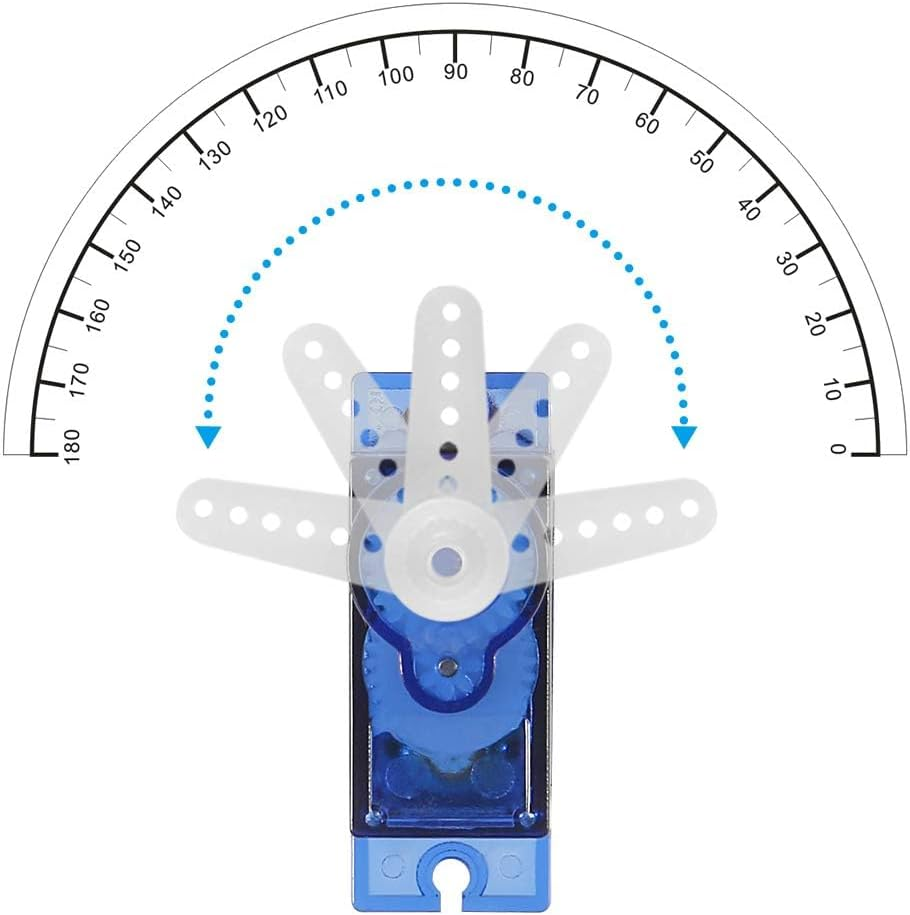 8 Pcs SG90 9G Micro Servo Motor Kit, Mini Servos for RC Robot Arm/Hand/Control with Cable, Mini Servos for Arduino Project image number 1