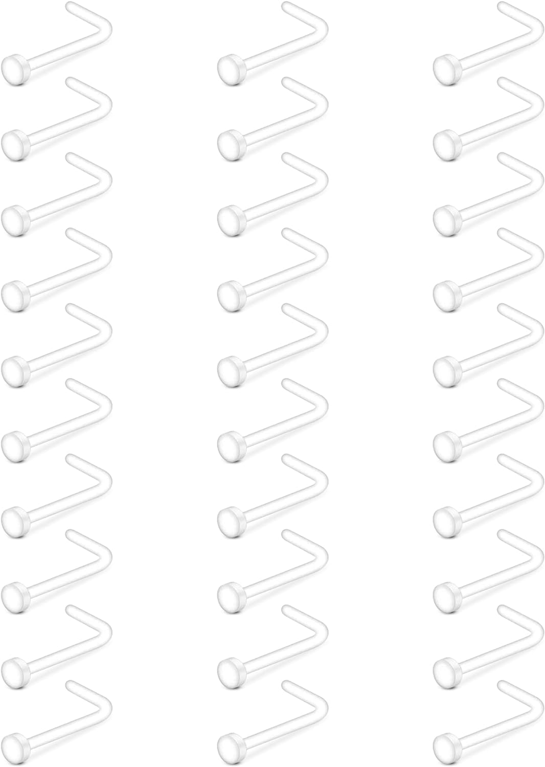 Mayhoop 38Pcs Clear Piercing Retainers for Surgery Bioflex Nose Rings Belly Rings Septum Eyebrow Lip Cartilage Tragus Earring Retainer Industrial Bar Plastic Piercing Jewelry for Work image number 2