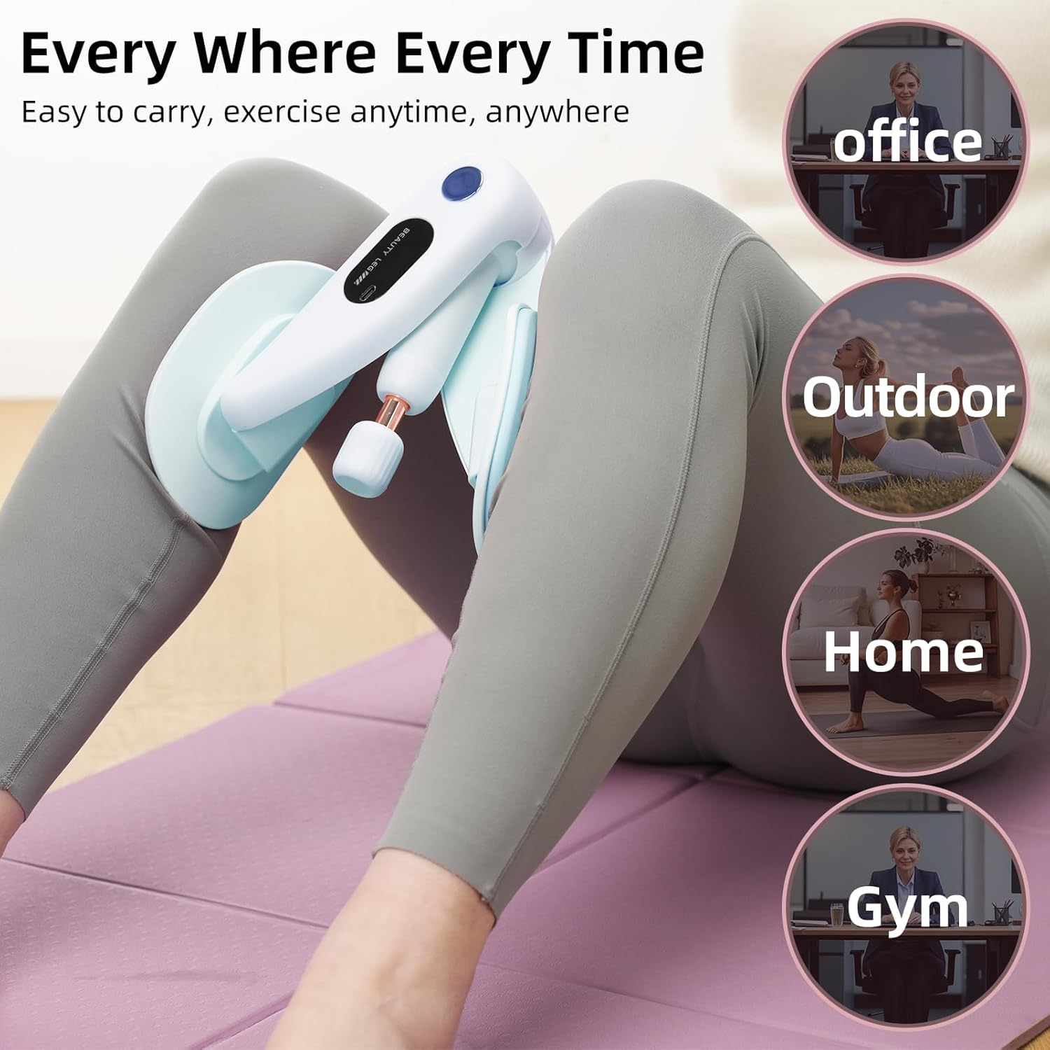 Pelvic Floor Trainer, 2025 New Pelvic Floor Exercise Devices, Kegel Exercise Muscle Trainer Legs Yoga Machine Leg Pelvic Floor Muscle Exercise with Counter image number 2