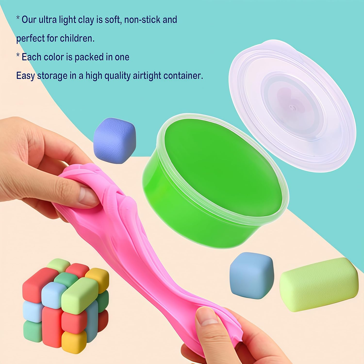 Misitti Air Dry Clay Kit, 36 Colours Modelling Clay Set with Sculpting Tools, DIY Craft Kit image number 2