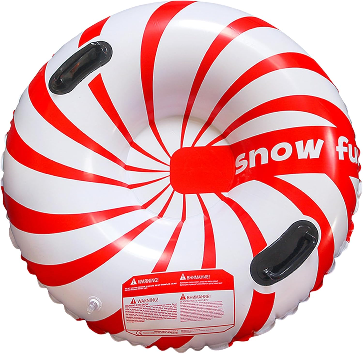 Snow Tube 33.5 Inch Sleds for Adults, Inflatable Snow Sled with Handles Heavy Duty Adult Sledge Thicken Snow Toys Inflatable Ski Ring Inflatable Snow Tubes Inflatable Sled for Winter