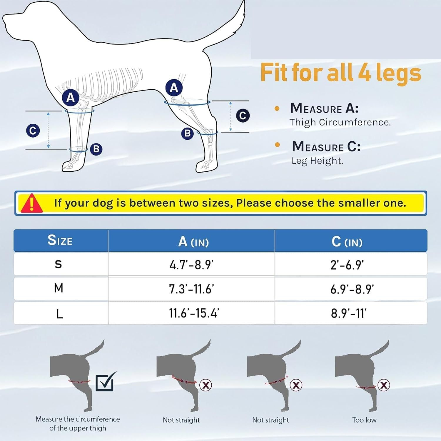 Medium Dog Knee Brace for Torn Acl Hind Leg for Support with Cruciate Ligament Injury, Better Recovery with Dog Leg Braces for Back Leg (XS, Black) image number 6