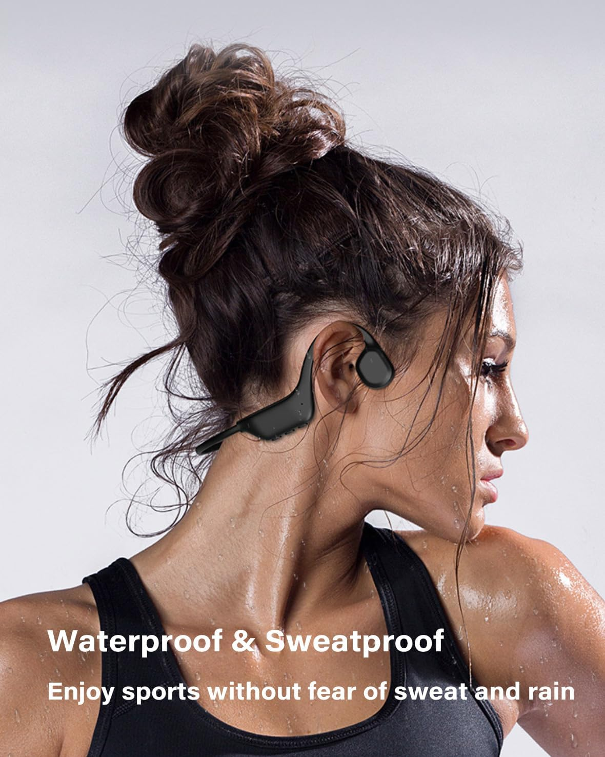 AROSKY Bone Conduction Headphones Bluetooth Wireless Earbuds Open Ear Headphones Wireless Waterproof Sweatproof Bluetooth Earbuds Earphones for Sports Running Gym Workout Cycling Exercise image number 6