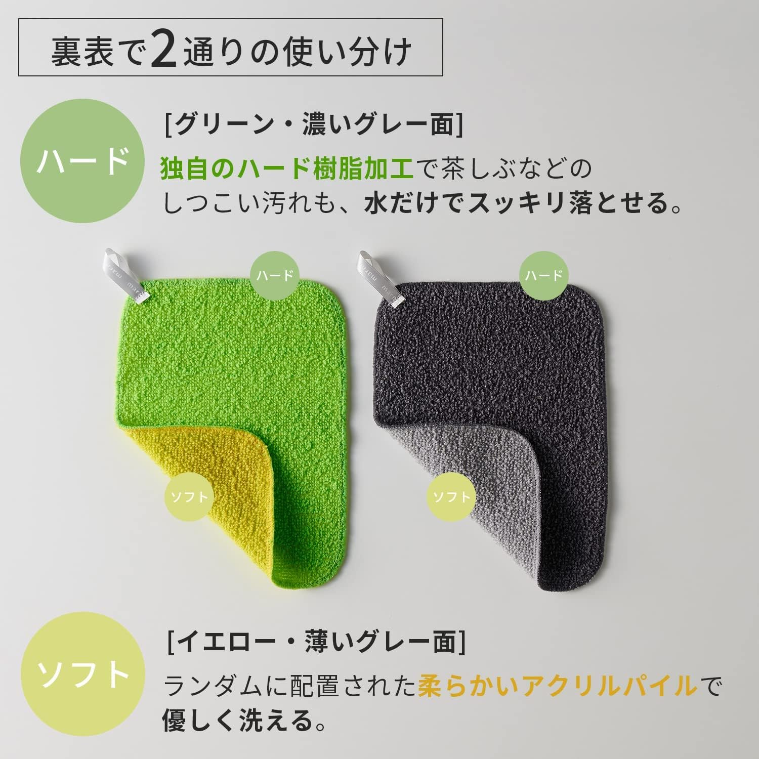 Marna W193 Water Scale Remover Duster (Green), Sink Cleaning (Clean without Detergent), Dish Towel (Washbasin/Faucet), Water Scalks Remover image number 6