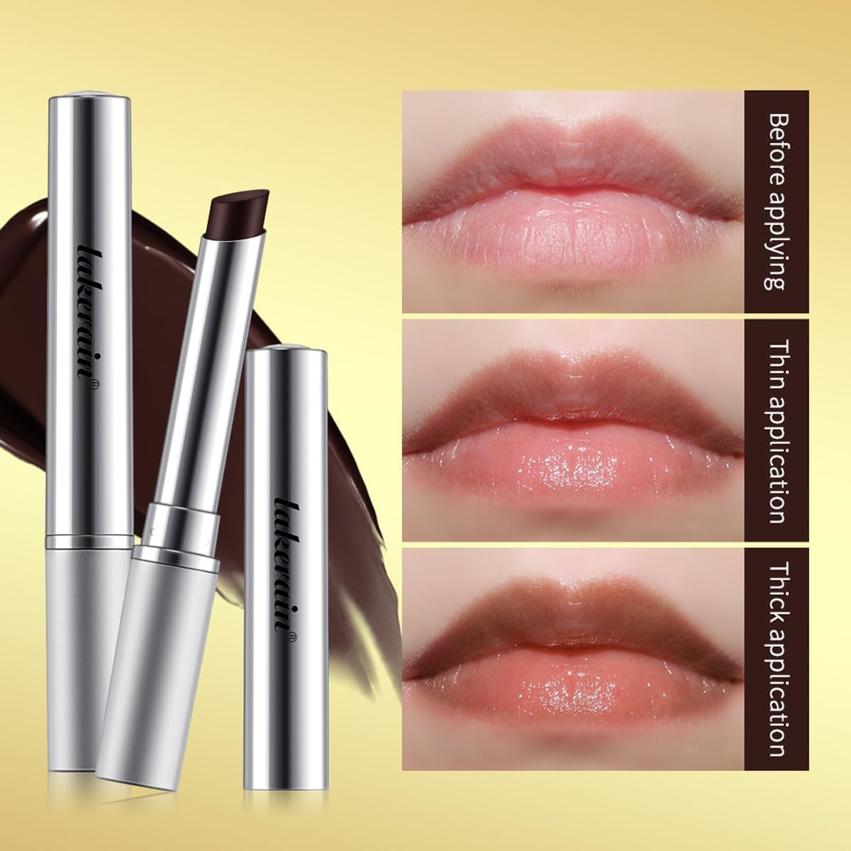 Honey Lipstick Tinted Lip Balm, Nourishing and Hydrating Lip Gloss, Natural Glossy Lipstick for Women (Black Honey) image number 3