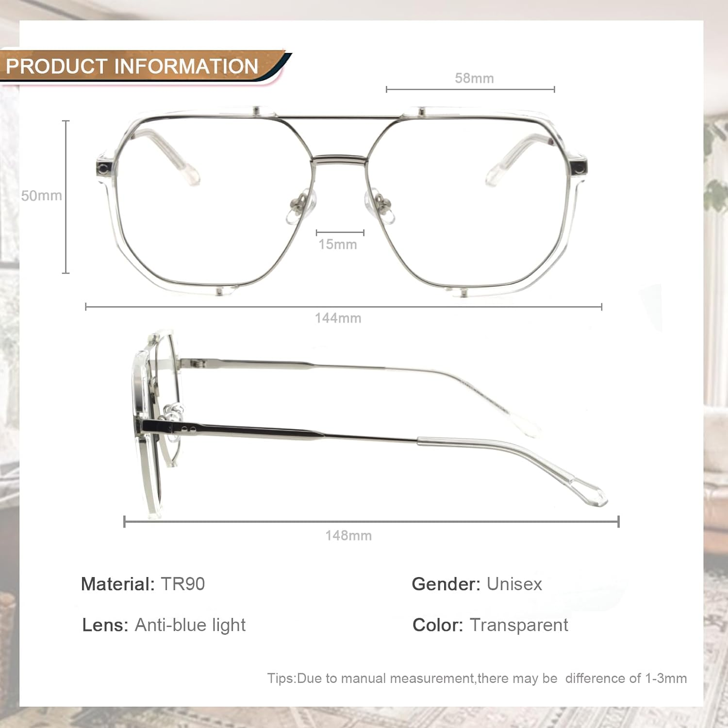 Blue Light Blocking Eyeglasses Women Men Square anti Glare UV Filter Computer Gaming Glasses Eyeglasses