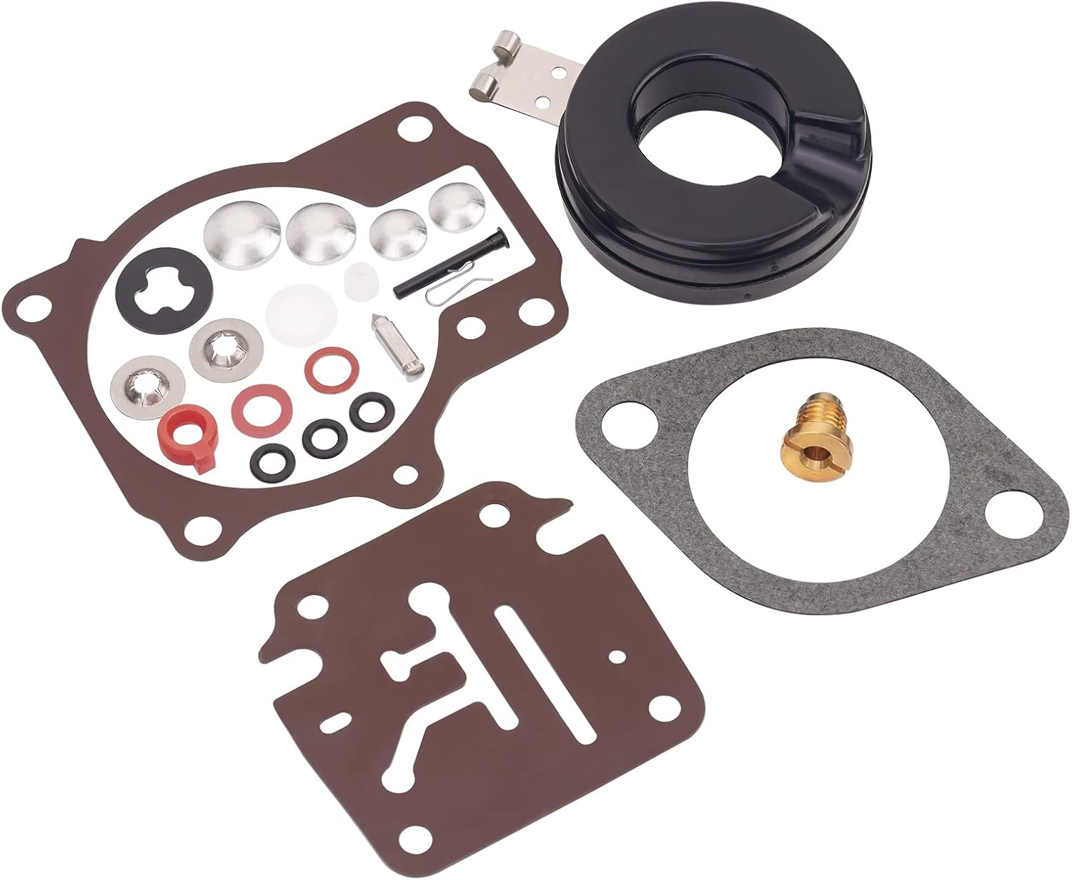 AHL 1Pack Carburetor Rebuild Kit with Float for Johnson Evinrude 396701 392061 398729 18 20 25 28 30 35 40 45 48 50 55 60 65 70 75 HP Outboard Motors Sierra 18-7222 18-7042 Mallory 9-37107 image number 2