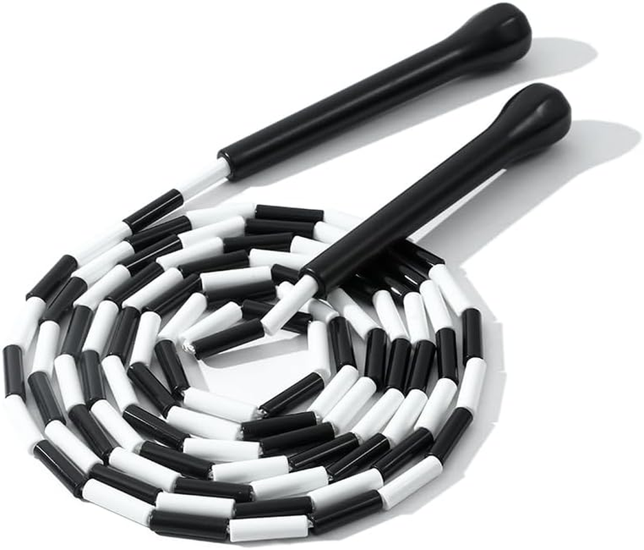 Experience Smooth and Adjustable Jumping with the IDOU Beaded Jump Rope - Unbreakable Handles, Tangle-Free Rotation, and Customizable Length. the Ultimate Fitness Companion!
