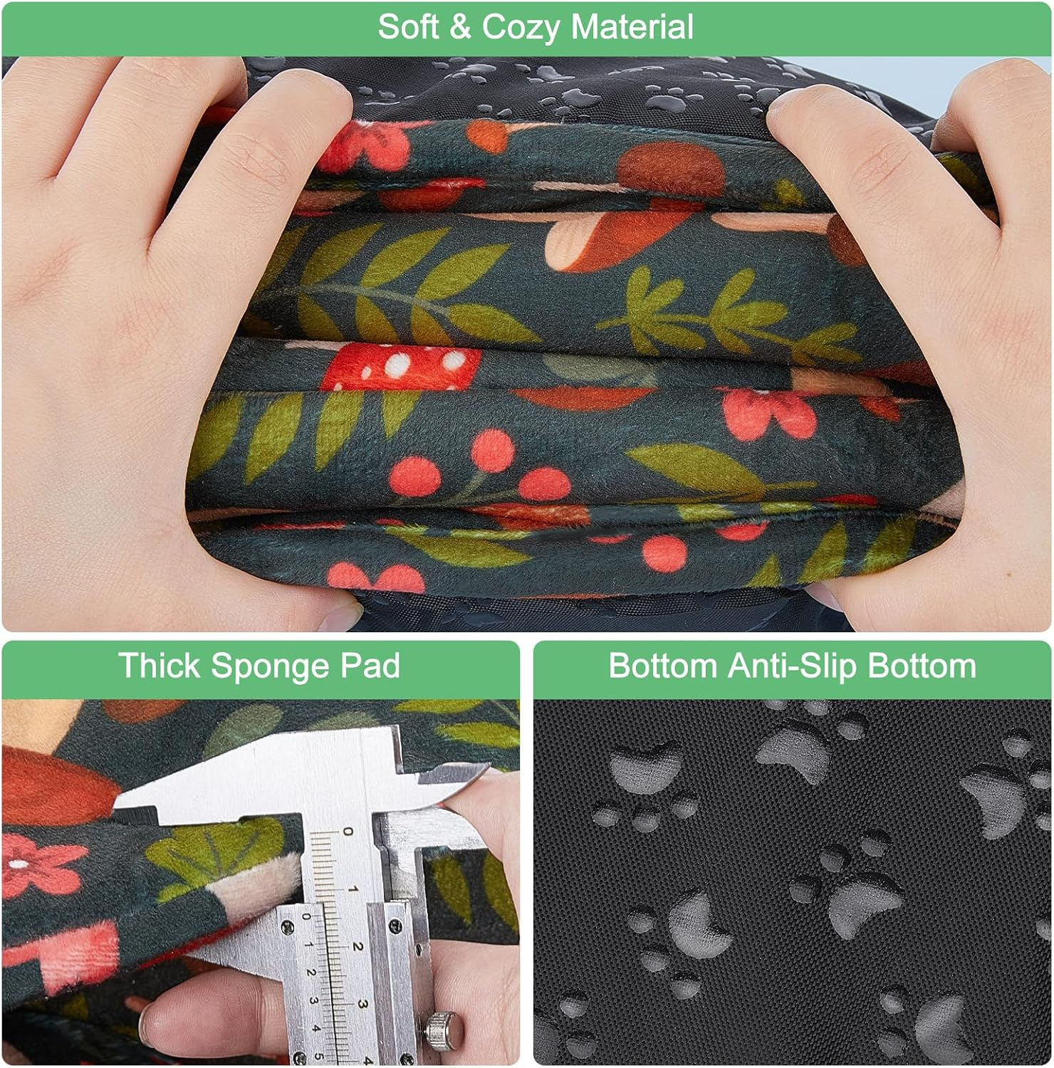 Guinea Pig Bed Small Animal Hideout House Warm Guinea Pig Tunnel Washable for Small Pet Hamster,Chinchilla,Bunny - Blue image number 2