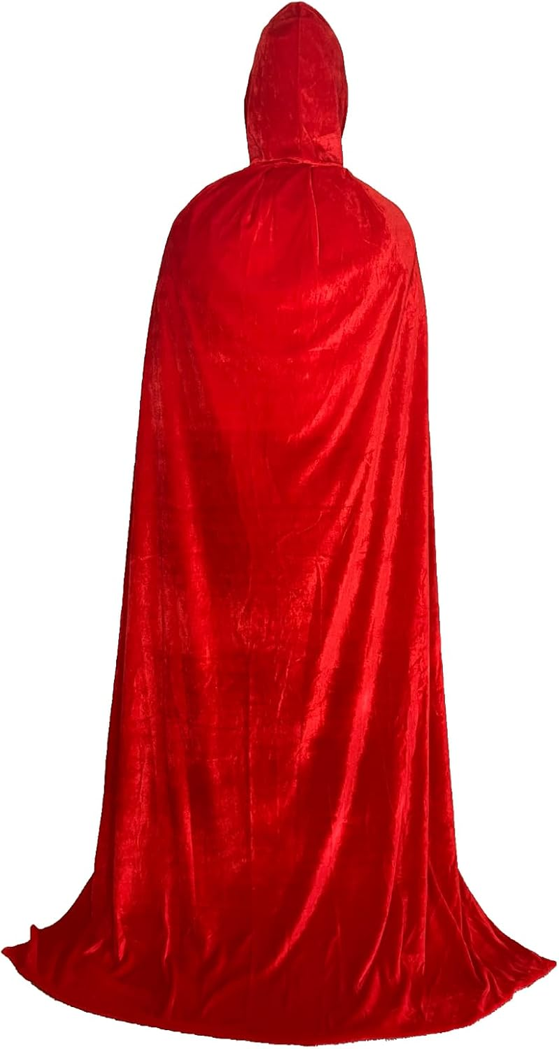 Full Length Hooded Cloak Costume Ideal for Christmas, Halloween, Cosplay Costume Party, Cape Disguises. image number 4