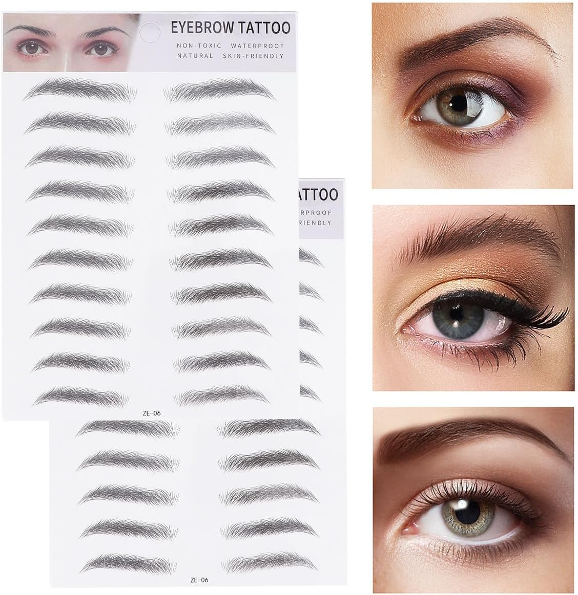 Minkissy 2Pcs Mcobeauty Brow Stencil Temporary Eyebrow Transfer for Sparse Light Eyebrows image number 3