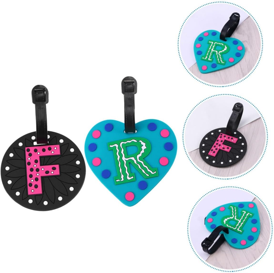 VERDANVERSE 2Pcs Luggage Tag for Suitcases Travel Gear Bag Tags Letter Cruise Luggage image number 3