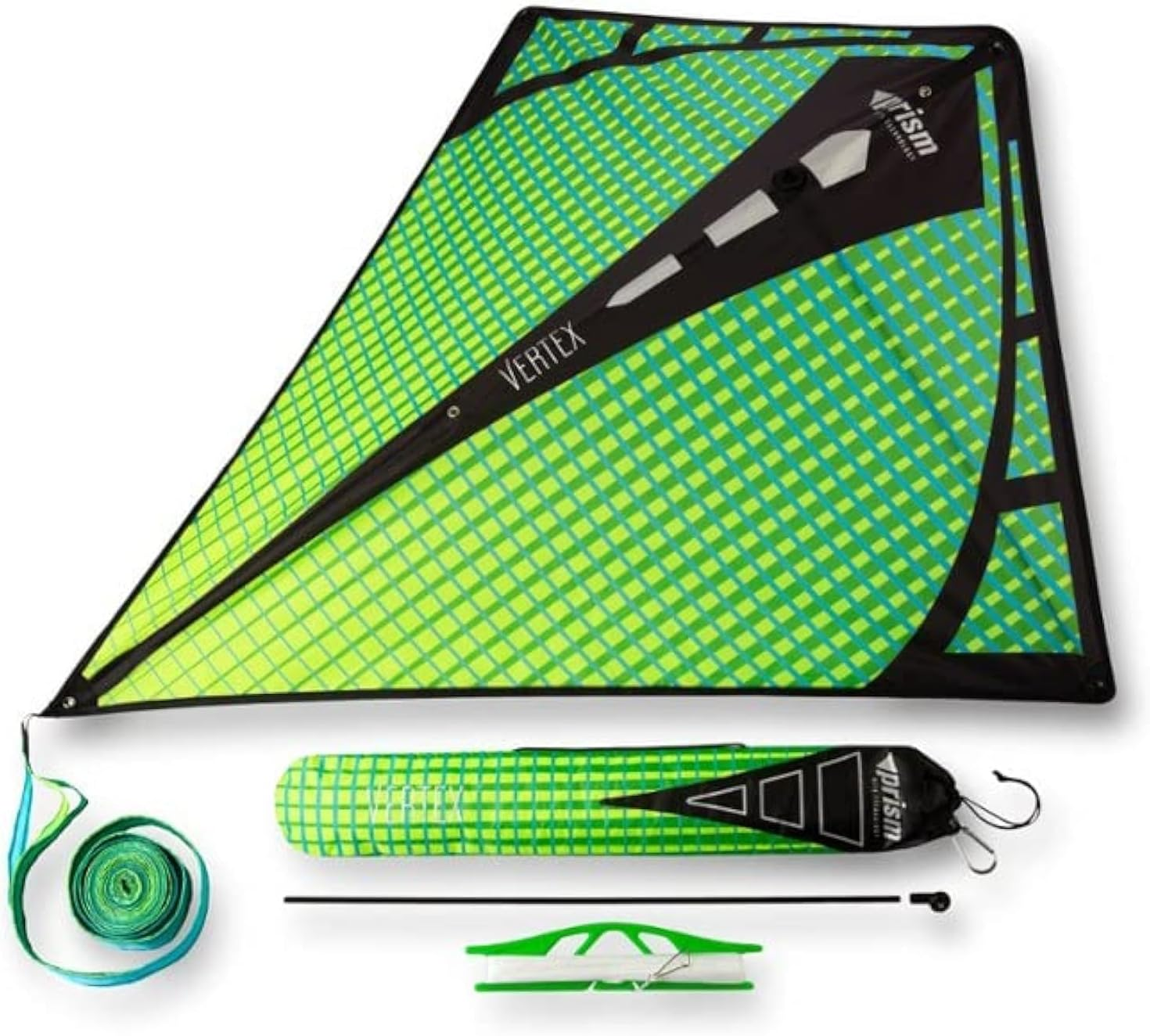 Prism Kite Technology Vertex High Flying Diamond Kite with 10' Long Triple Streamer Tail, Infrared