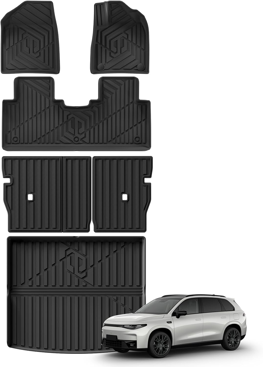 Foot Mats & Trunk Mat & Backrest Mats for Leapmotor C10 2025 2024 TPE Floor Mats Cargo Liner Car Mats Accessories - Only Fit Right Hand Drive image number 5