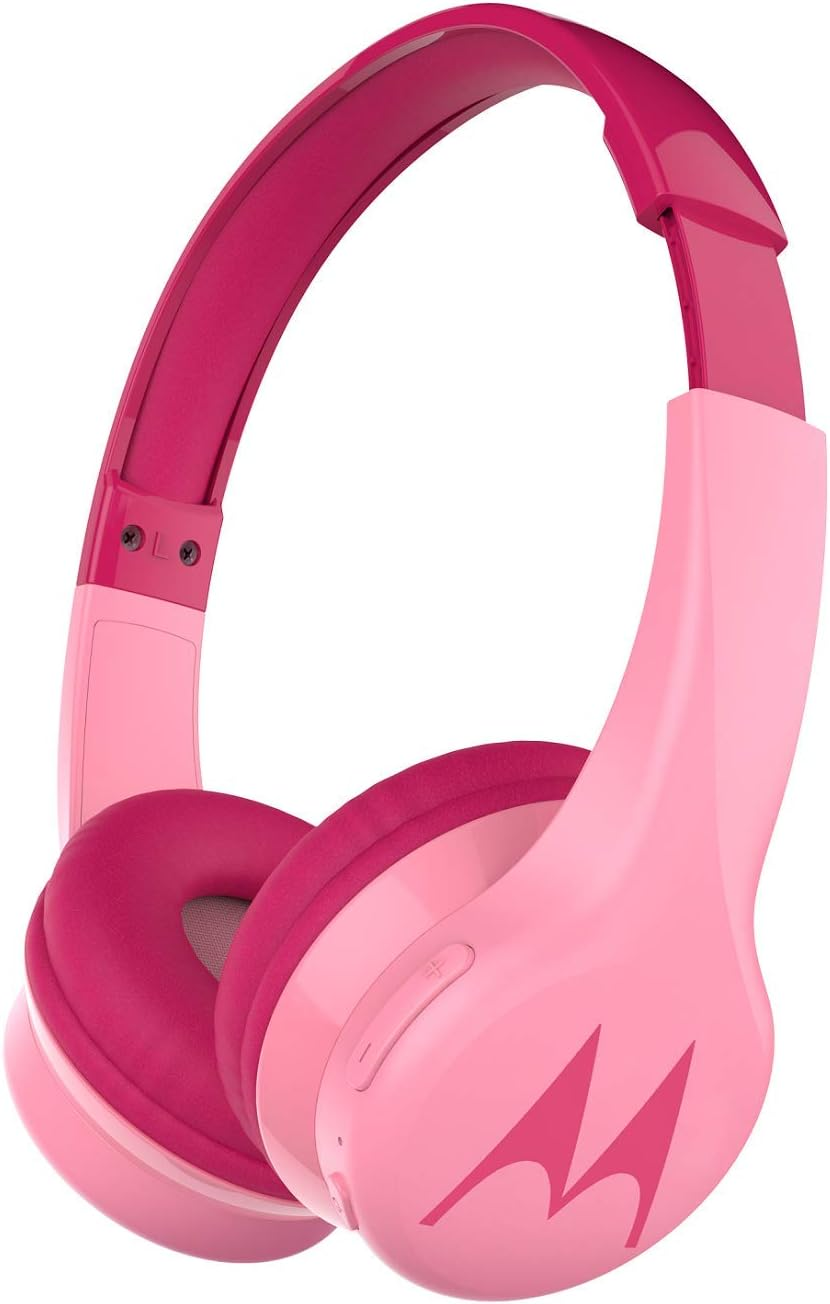 Motorola Squads 300 Wireless Kids Headphones with 15 Hours Play Time, Audio Splitter for Sharing and Anti-Allergic Cushion &ndash; Pink, SH056 image number 6