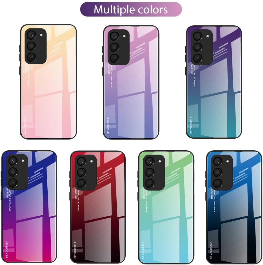 DEDUX Case for Xiaomi Redmi 15 5G Mobile Phone Case, Gradient Glass and TPU Protective Case Cover for Xiaomi Redmi 15 5G (Blue/Black) image number 5