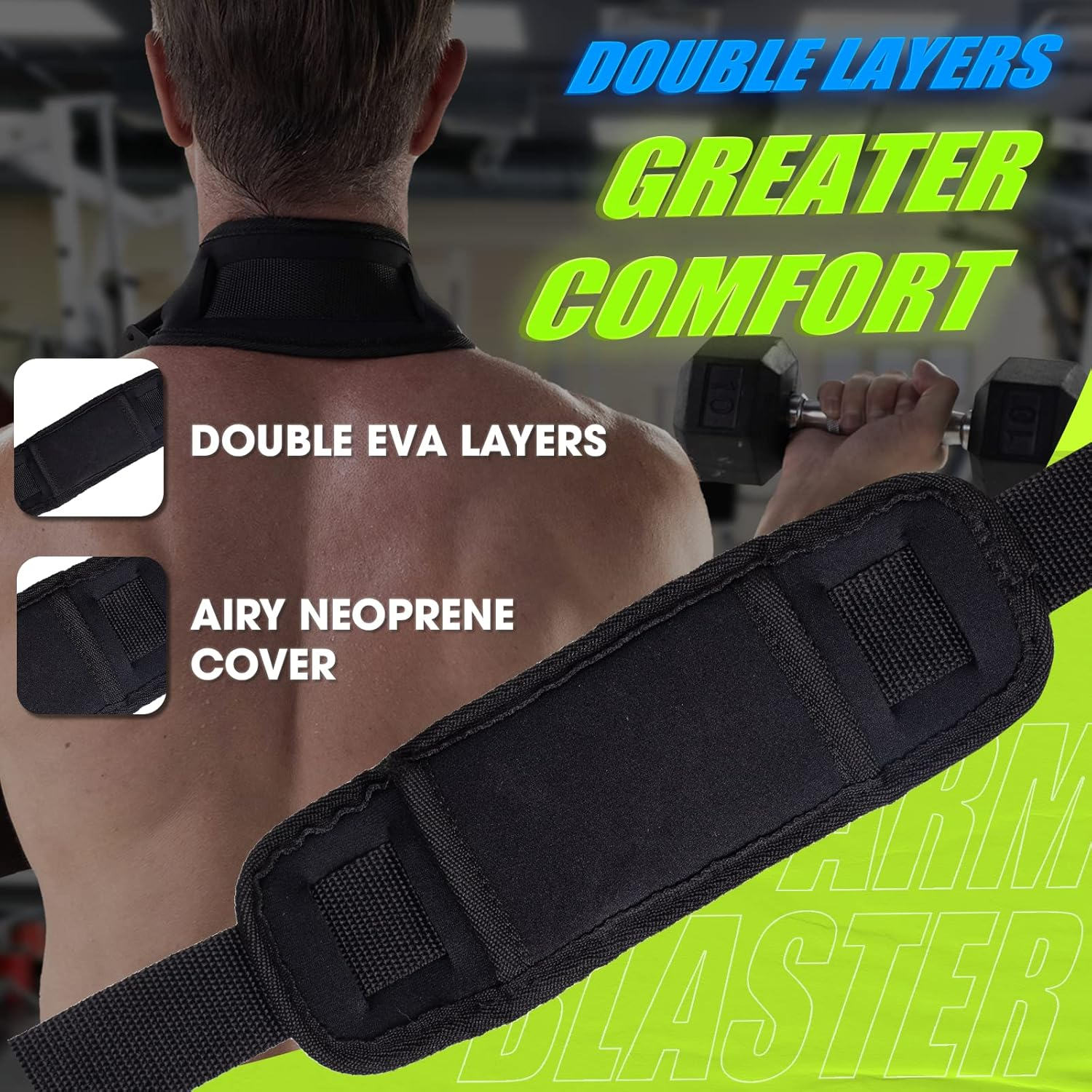 Yes4All Arm Blaster for Biceps & Triceps Dumbbells, 2-Layers Neck Cushion Bicep Curl Support Isolator for Body Building, Strength Training, and Muscle Gain image number 6
