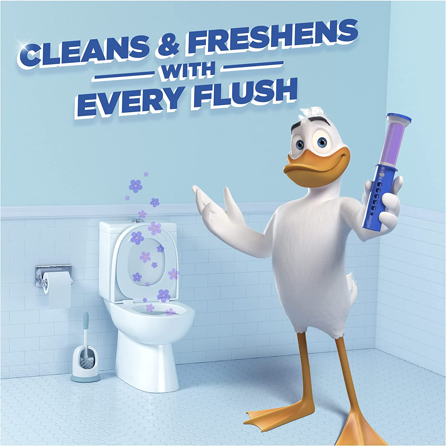 Duck Fresh Discs Twin Refill Toilet Bowl Cleaner, Lavender Scent, Disc Gel Refill with 12 Toilet Discs, 2 X 36Ml Tubes image number 3
