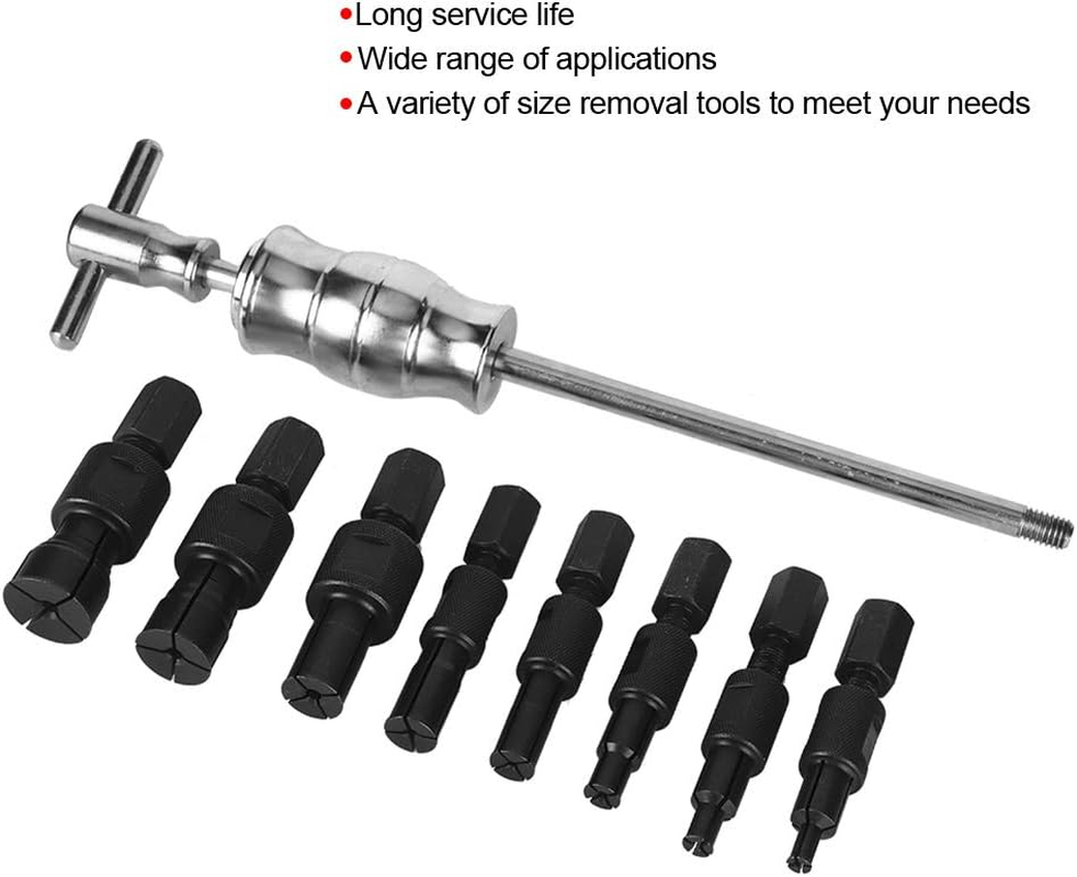 Slide Hammer and Blind Hole Bearing Puller Set, 9 Pcs 8-32Mm Inner Bearing Race and Seal Extractor Kit, Slide Hammer Pilot Insert Bearing Removal Tool, External Remover Puller Set image number 3