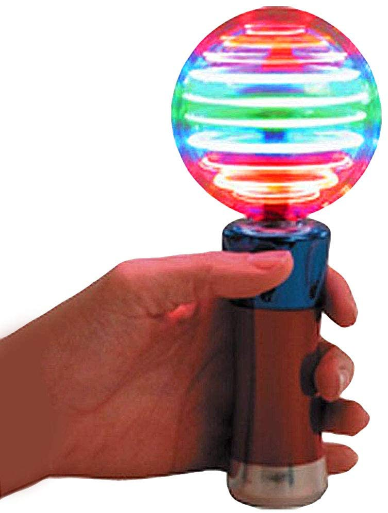 Artcreativity 7.5 Inch Light up Magic Ball Toy Wands for Kids, Set of 2, Flashing LED Wands for Boys and Girls, Thrilling Spinning Light Show, Batteries Included, Fun Gift or Birthday Party Favor image number 4