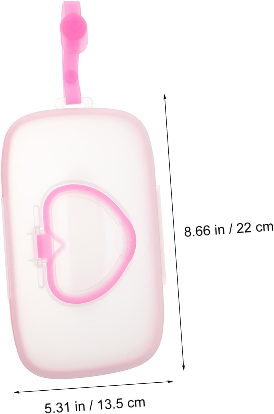 Portable Baby Wet Tissue Box Hanging Case Lid, White and Pink Wet Wipes Holder for Outdoor Travel, Infant Hand and Mouth Wipes Storage image number 3