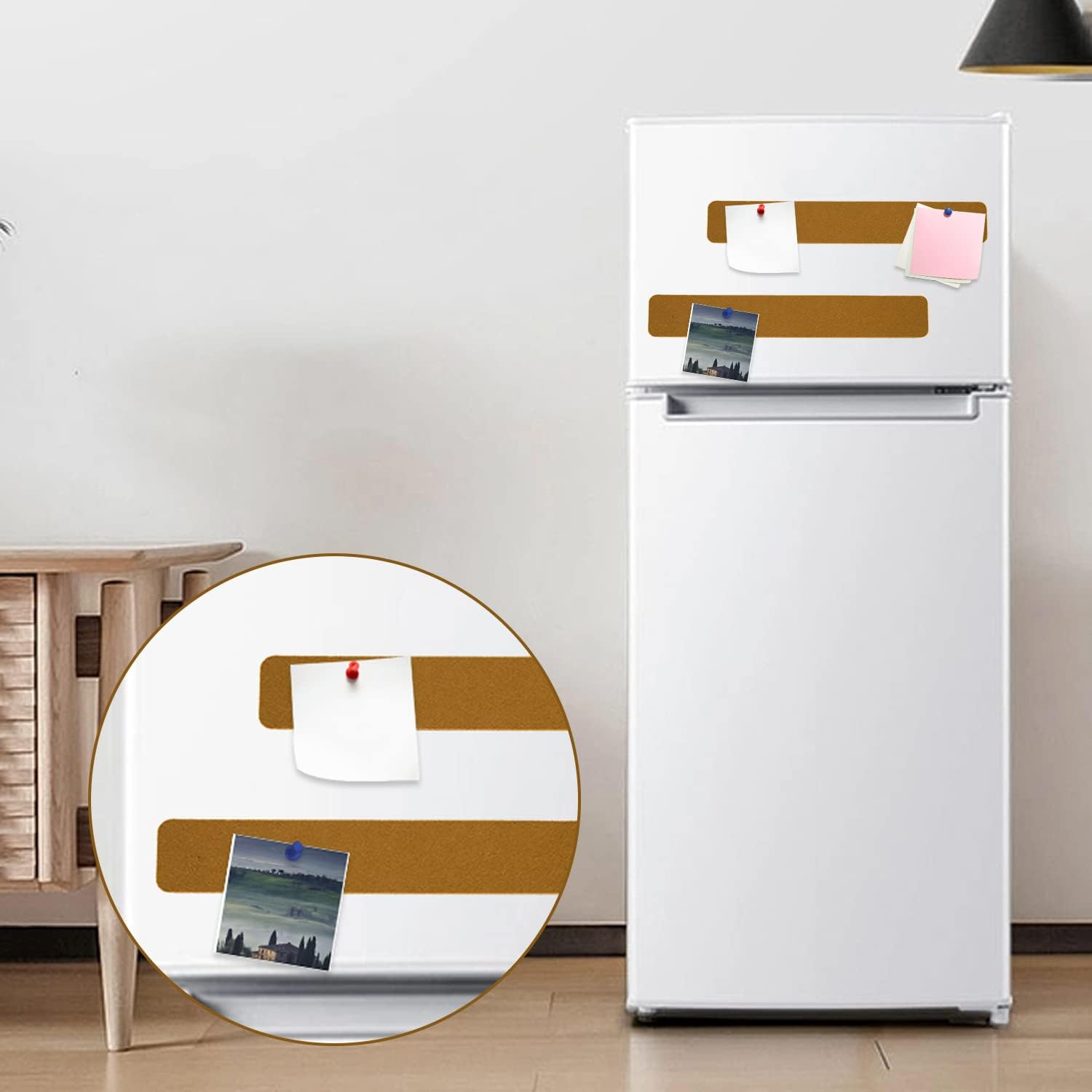 Bulletin Board Cork Board Cork Boards for Walls Cork Board for Office Pin Board Bulletin Boards for Walls (Brown) - Brown image number 6