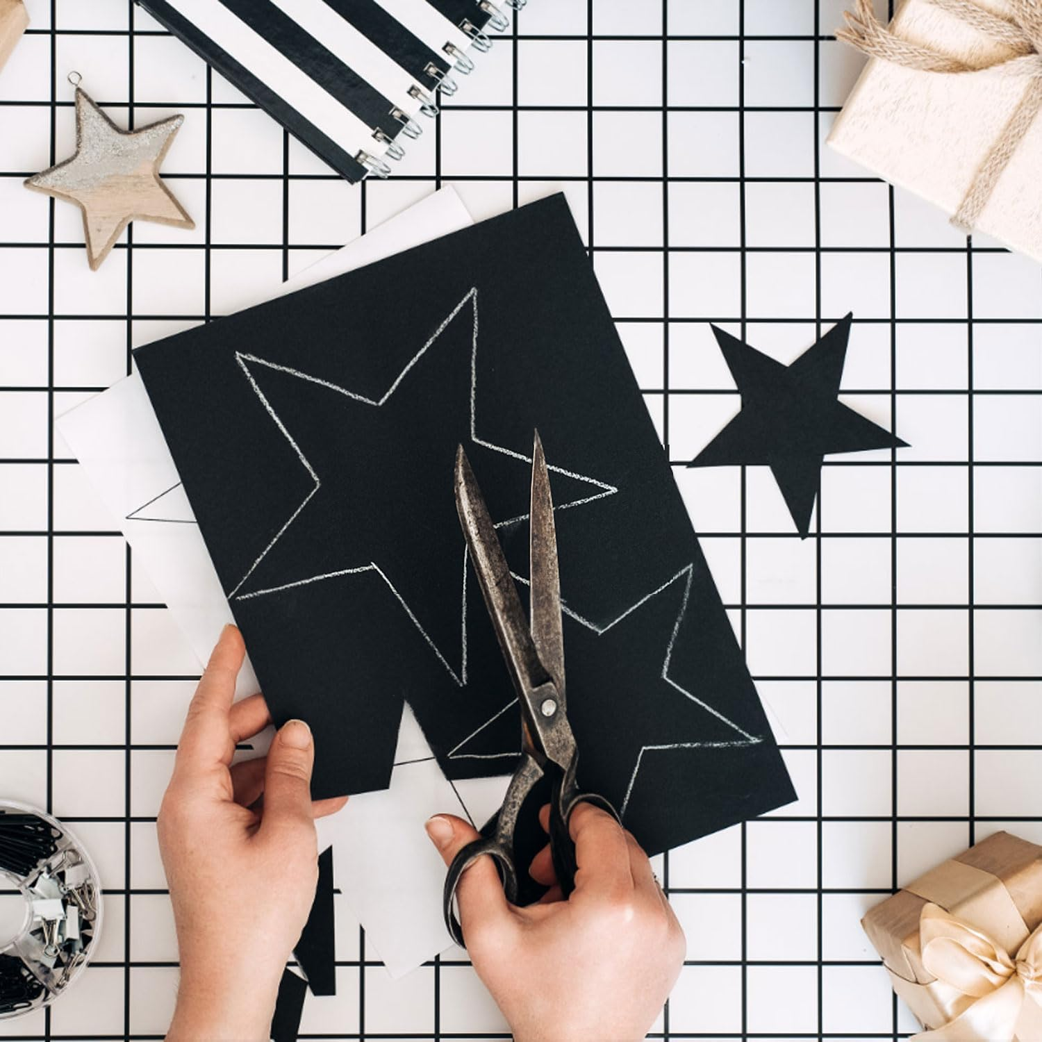 50 Sheets Black Kraft Cardstock Paper A4 for DIY Projects and Crafts, Thick 230Gsm Black Cardstock Paper Bulk for Printing Drawing Invitation Making, Laser and Inkjet Printer Paper, 8.3X11.7 Inches image number 6