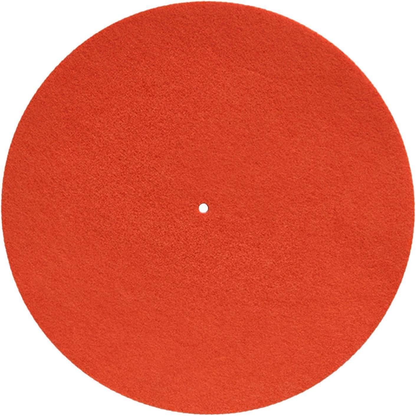 Record Player Mat, 12In anti Slip and anti Static Felt Record Pad Turntable Slipmat Turntable Platter Mat, Orange
