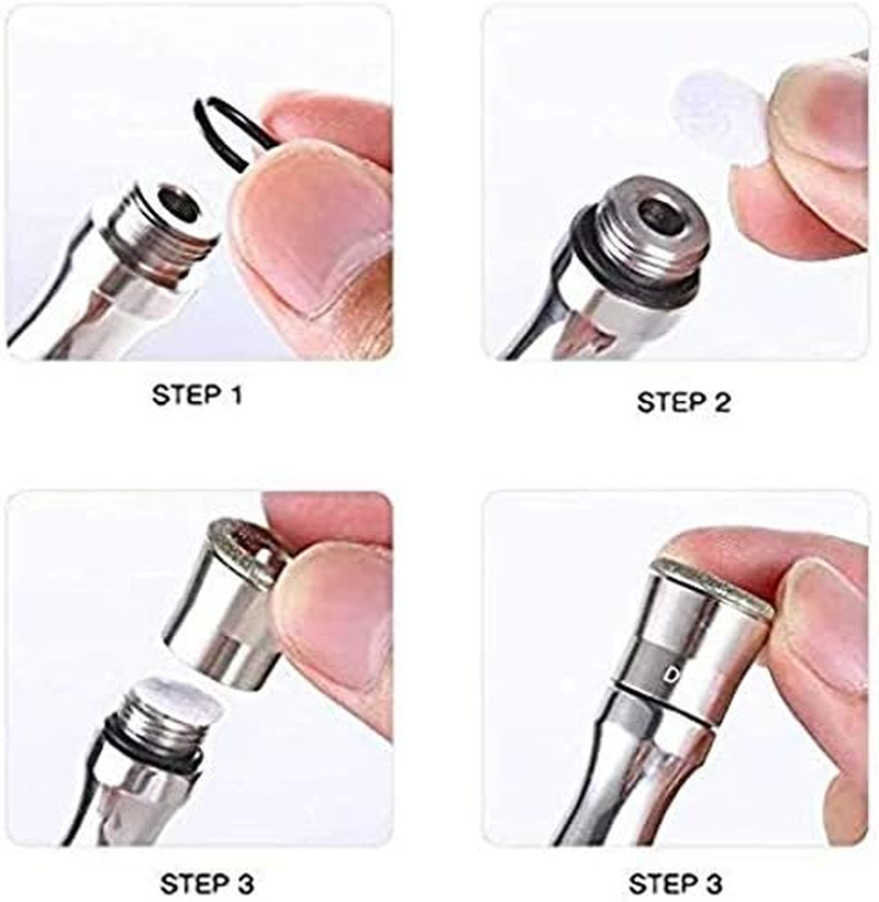 Dermabrasion Diamond Tips, Diamond Dermabrasion Head Microdermabrasion Exfoliator Home Facial Dermabrasion Tool Dermabrasion Replacements 9Tips image number 4