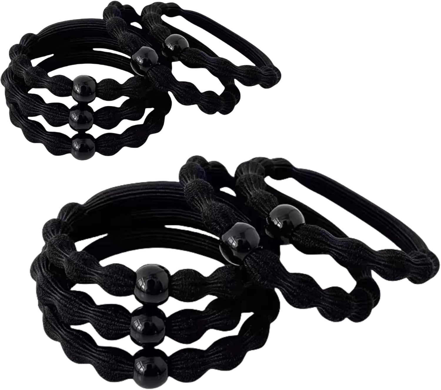 Kawlxpp 3X Stronger Hair Ties - 10-Pack Damage-Free Elastics for All Hair Types, Workouts & Daily Use | Non-Snap, Retain Shape (Earthtones, Medium)