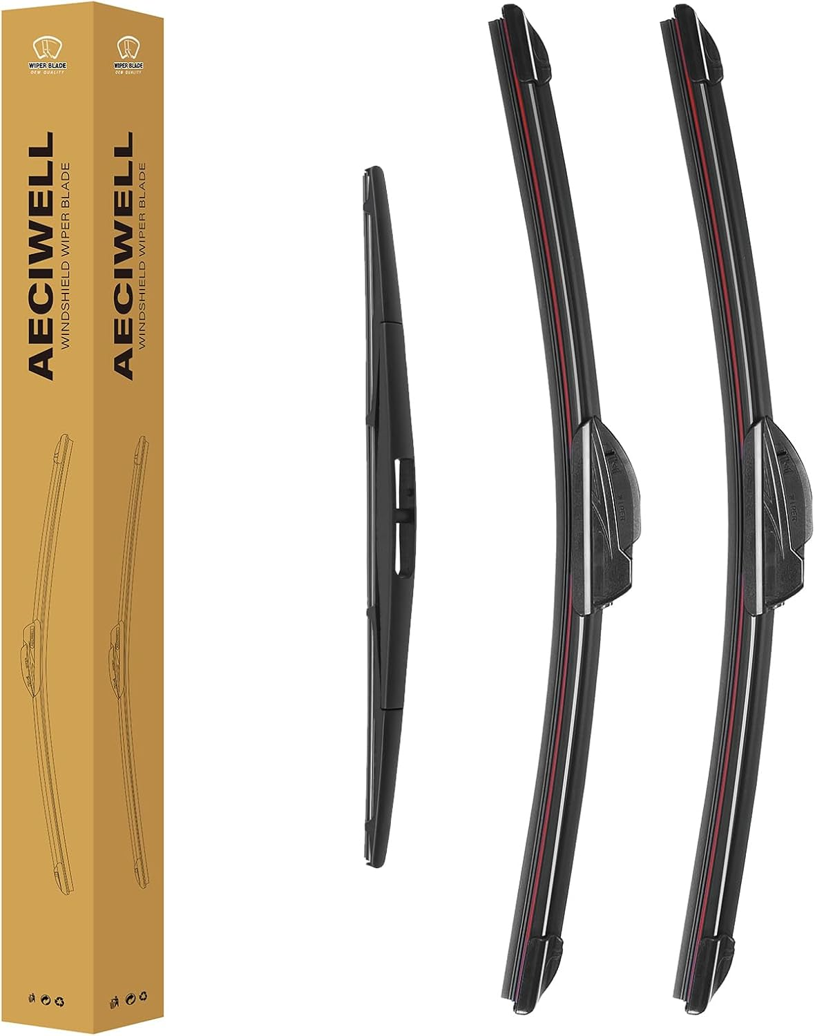 Windshield Wiper 26"+18"+14" Replacement for 2014-2022 Jeep Cherokee Original Equipment Windshield Wiper Blades (Pack of 3) U/J Hook image number 5