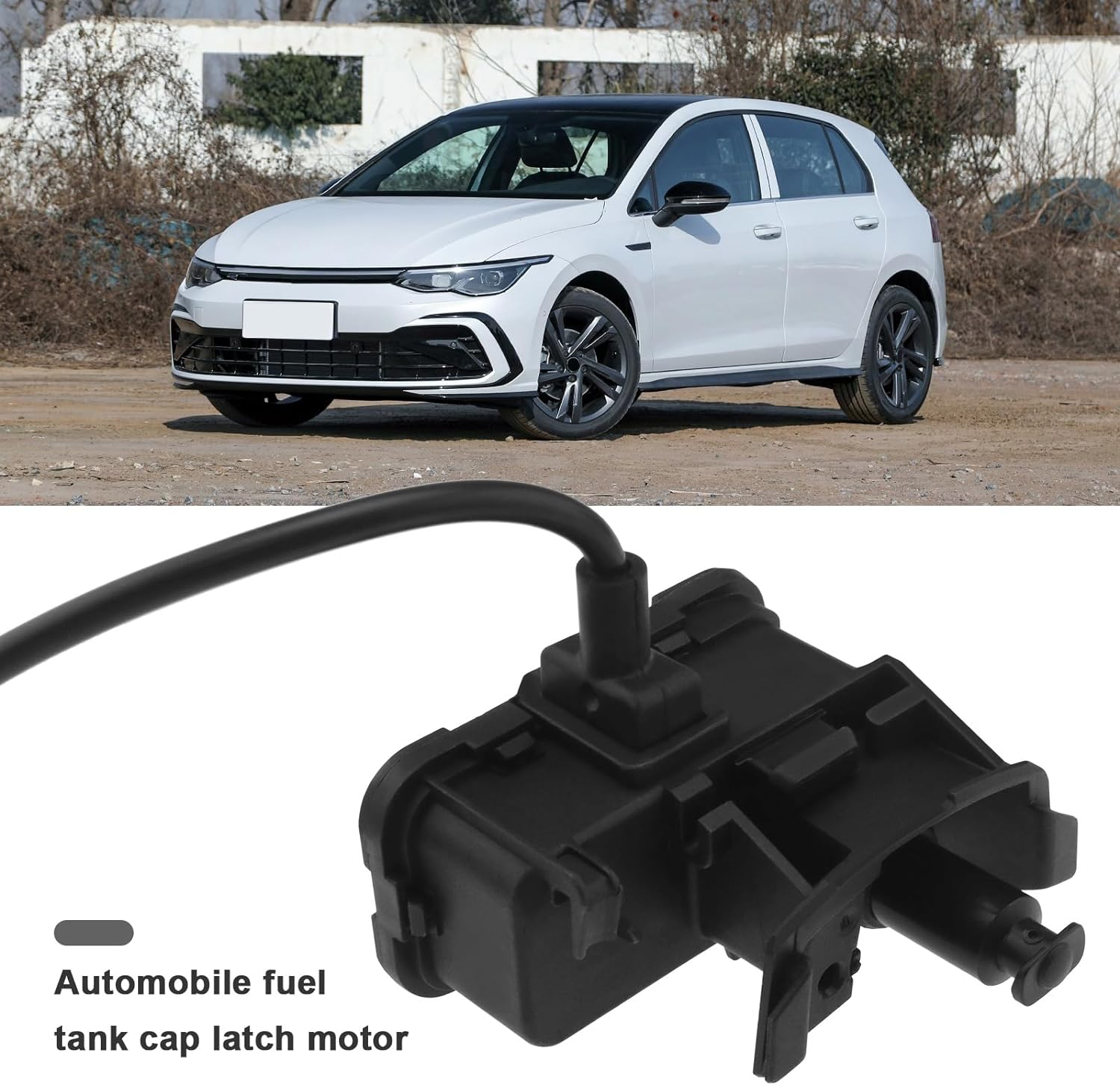 Fuel Filler Door Lock Actuator, Fuel Tank Cap Lock Actuator for Car 5C6810773H 5C6810773K 5C6810773B Compatible with VW Compatible with Skoda ABS Plastic Replacement image number 2