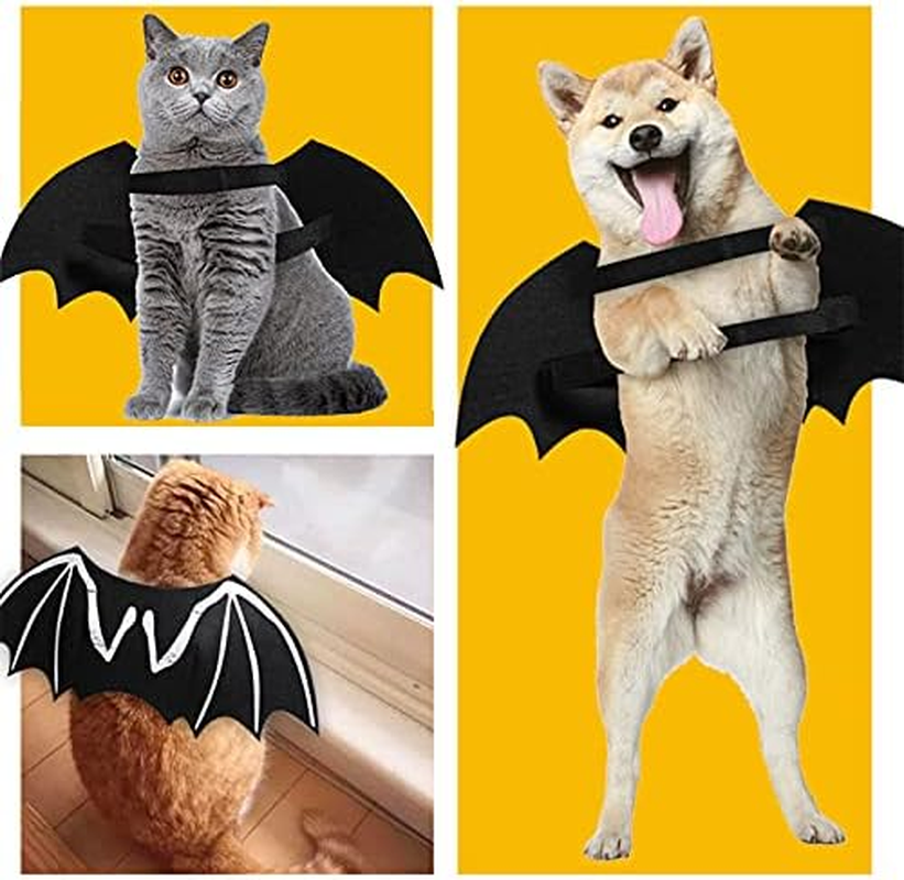 Dog Bat Costume Dog Wing Dog Halloween Costumes for Dogs, Dog Cat Bat Wings Halloween Pet Bat Wings for Small Medium Large Dogs, Dog Cosplay Costume Halloween Christmas Party (Black, L) image number 1