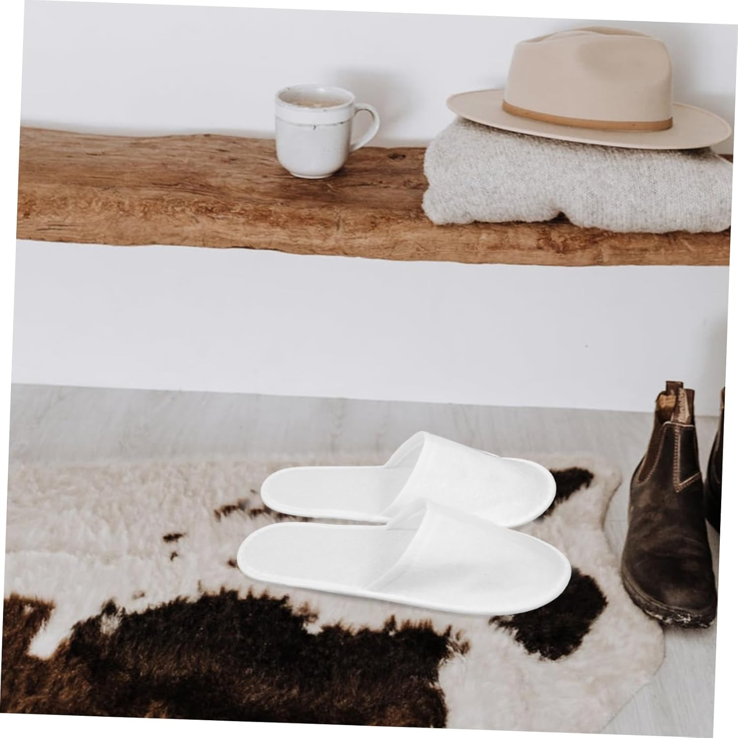 NOLITOY 10Pairs Hotel Guest Slippers Disposable Indoor Shoes One-Off Slipper for Home Travel image number 3