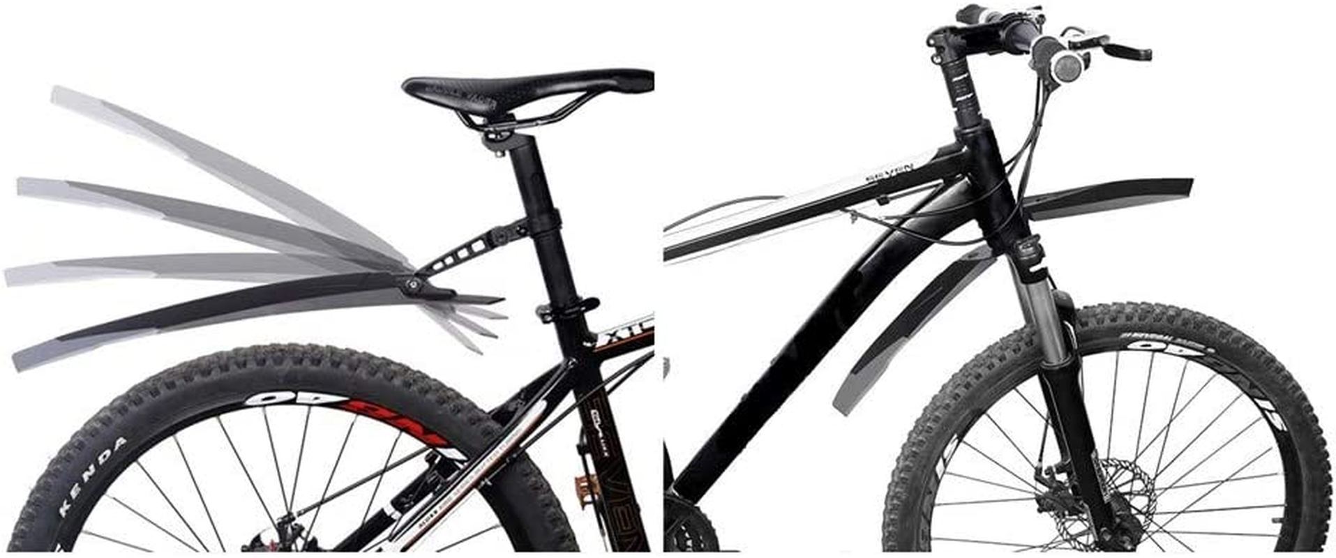 YUNNUO Bike Mudguard,3 Parts-Universal Full Fenders Set, Mountain Bike Front and Rear Mud Guard image number 5