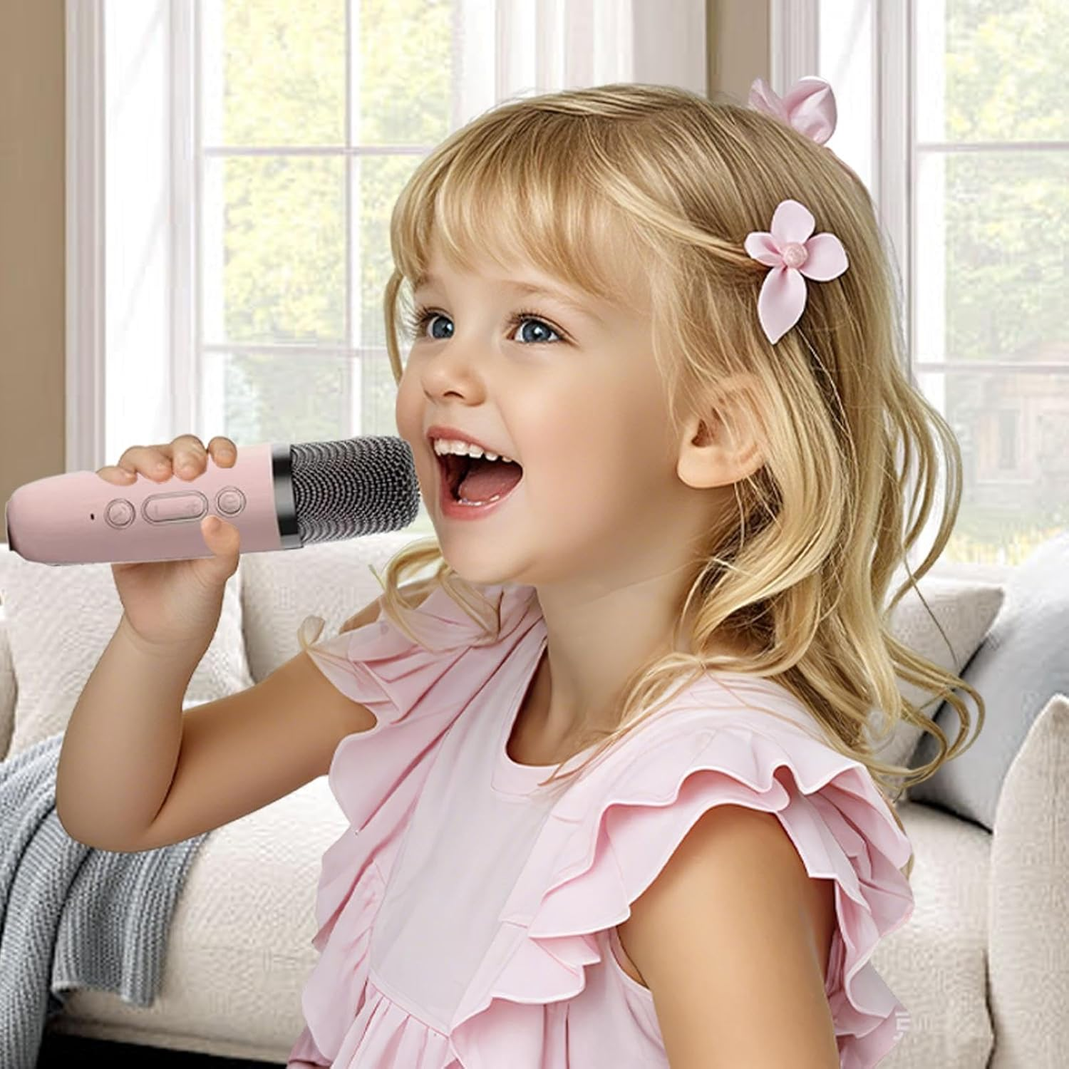 Conference Speaker and Microphone - Portable PA System Voice Amplifier Wireless Microphone and Speakers - Small Karaoke System, Guitar Amplifier for Gathering, Family - White image number 4