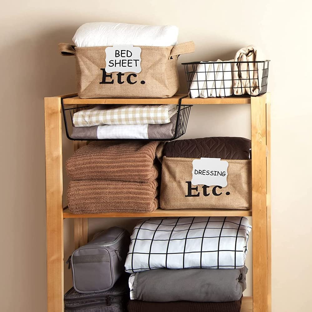 Label Clips Basket Clip on Label White Label Holdera 32 Pieces Basket Labels Clips and Pens Set Includes 32 Pieces Kitchen Clip Label Holder and 2 Pieces Chalk (White) image number 6