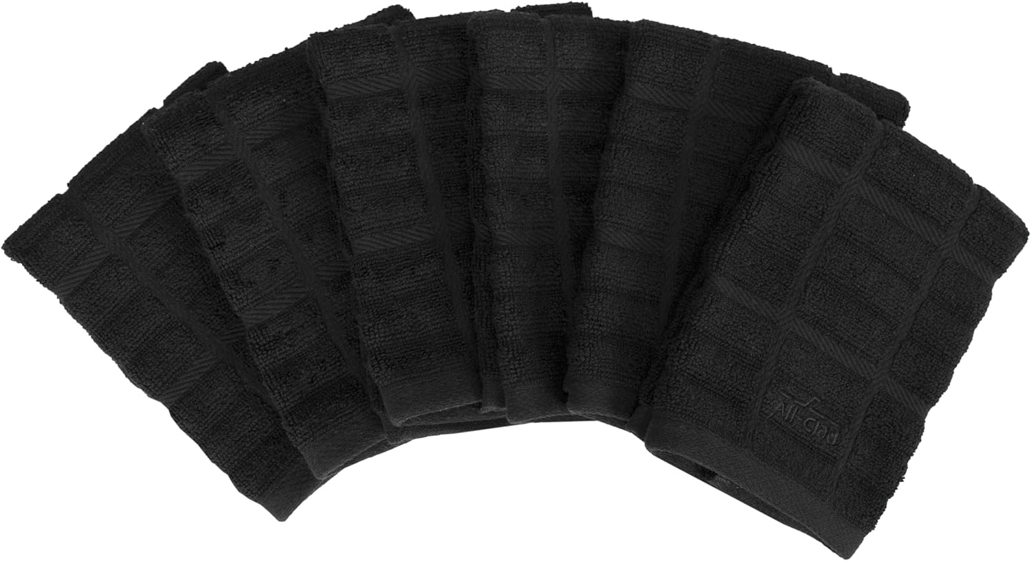 All-Clad Premium Dish Cloths (6-Pack), 13" X 14", Highly Absorbent, Super Soft, Long-Lasting Terry-Loop Weave 100% Turkish Combed Cotton Hand Towels, Bar Towels for Washing Dishes, Pewter