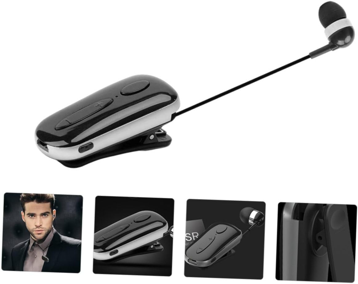 Holibanna Wireless Earbud Sports Headset Clip-On Earphone Retractable Design for Active Users Black Dc5.00V image number 1