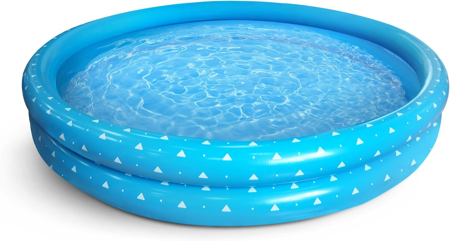 Scoosh Premium Inflatable Swimming Pool, Easy to Inflate Paddling Pool for Kids and Adults, Air Pump & Repair Patch Included, Waterproof Bag Provided for Storage (6FT - DOTTED) image number 4