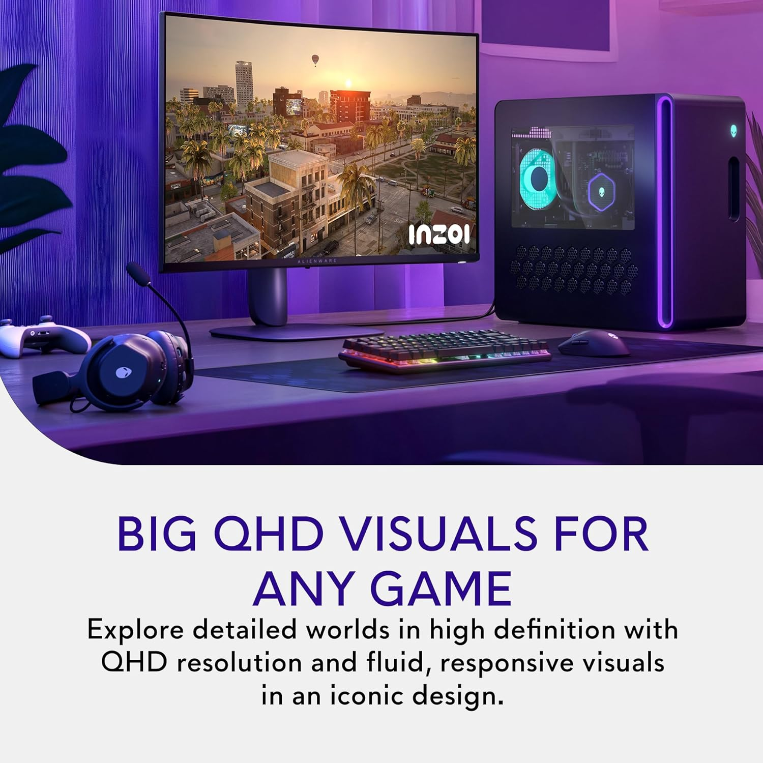 Alienware 32 Curved Gaming Monitor - AW3225DM - 31.5-Inch QHD (2560 X 1440) 180 Hz 1Ms Display, 1500R Curve, AMD Freesync, VESA Adaptivesync, VESA Displayhdr 400, VA Panel, 360&deg; Ventilation image number 6