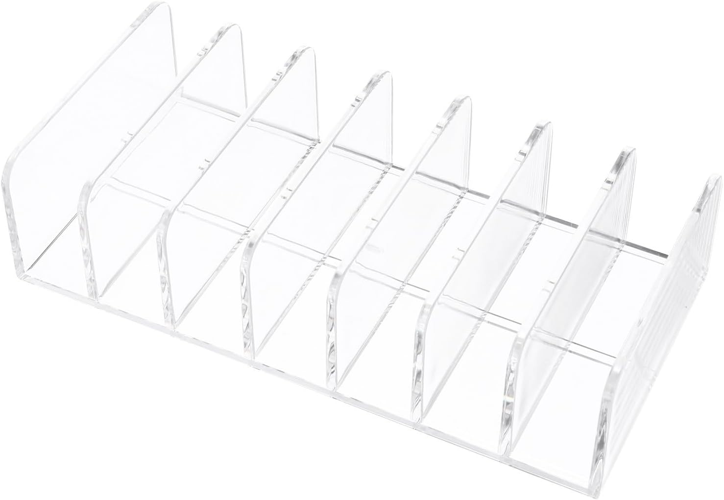 Luxshiny Vertical Makeup Organizer for Eye Shadow Palettes Divided Cosmetic Rack Compartments for Pressed Powder Storage for Vanity Table Organization image number 5