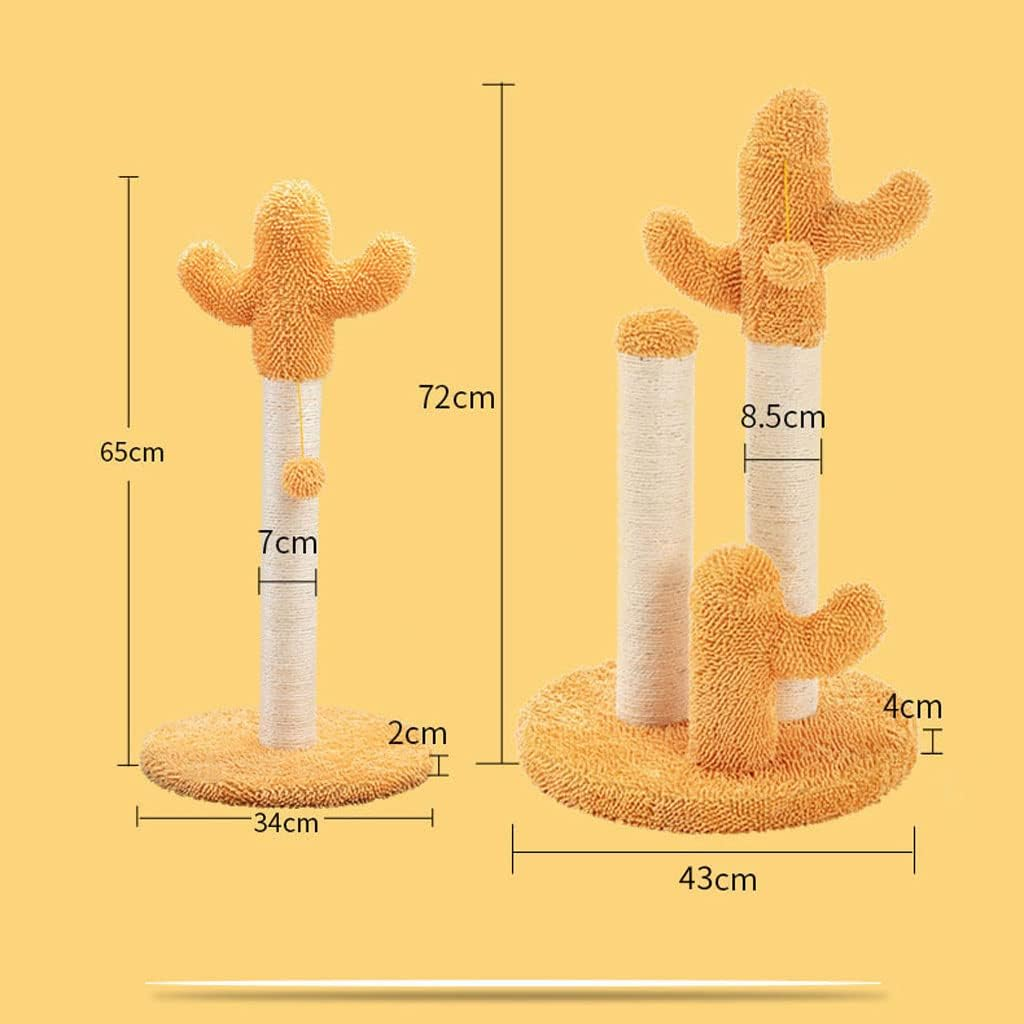 Cat Tree Tower Cat Climbing Frame with Sisal Rope Cat Cactus Scratching Post with Hanging Toys Cat Towers Cat Climbing House image number 6