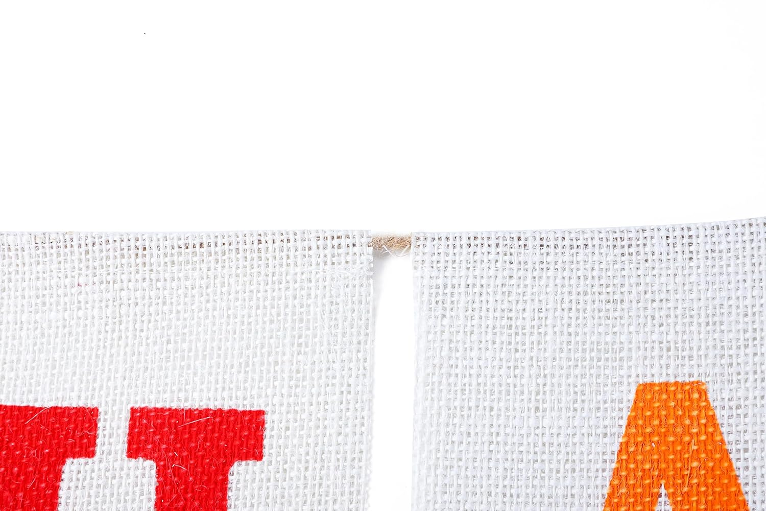 LOVENJOY Happy Birthday Banner Burlap Neutral Rustic Colorful Happy Birthday Party Decorations Bunting Sign image number 5