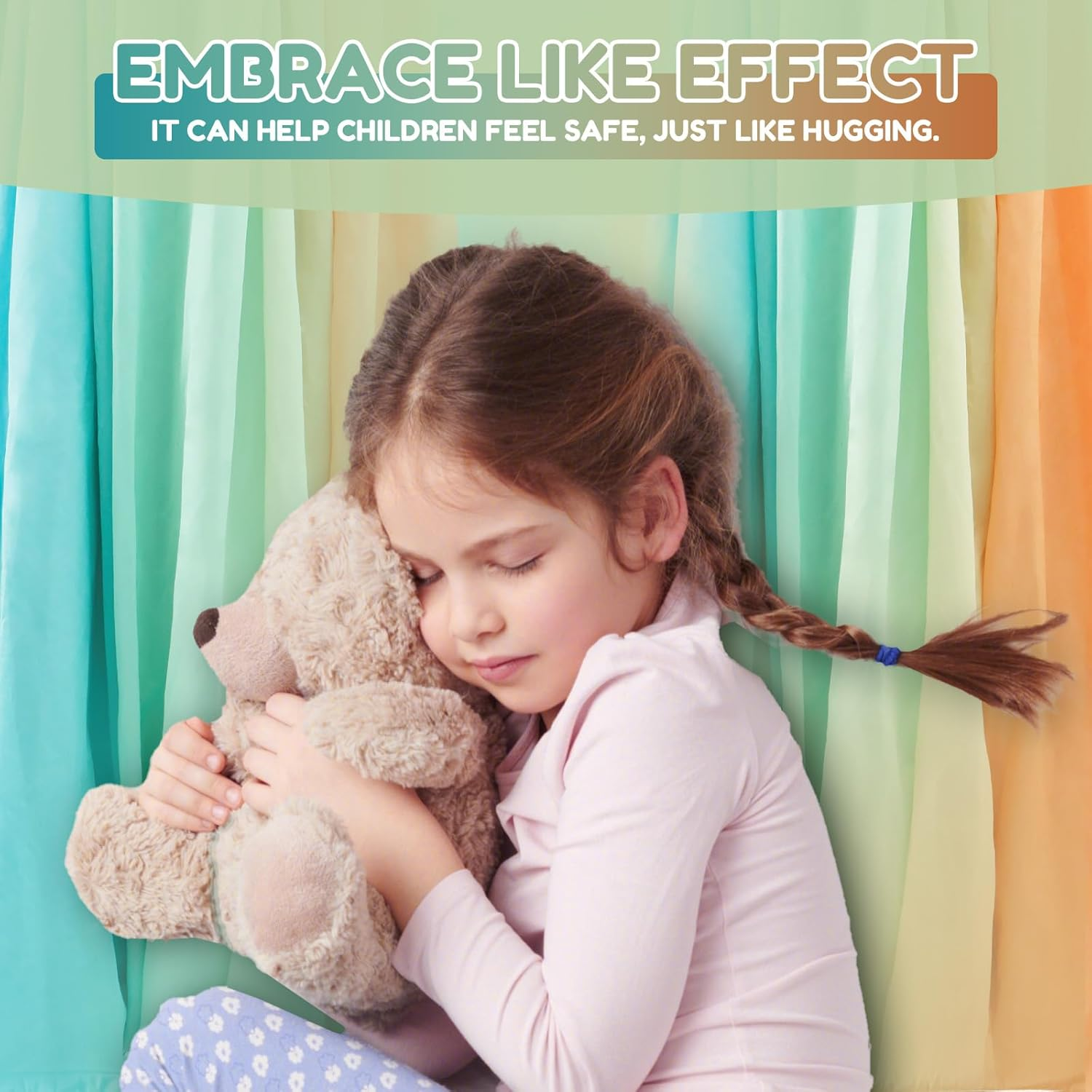 Awobepl Double Layer Kids Sensory Swing Holds up to 200 Lbs Indoor Sensory Swing Stretchfor Children Adults Indoor Outdoor Use image number 3